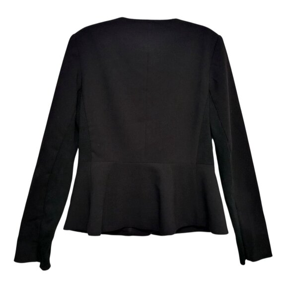 Rebecca Taylor Quilted Black Leather Panel Jacket - Picture 7 of 14